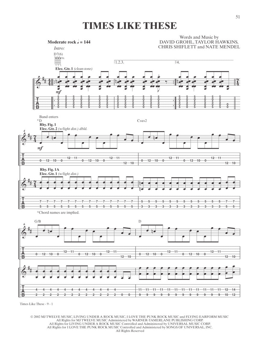 Foo Fighters Ultimate Guitar Play Along Book/Ola