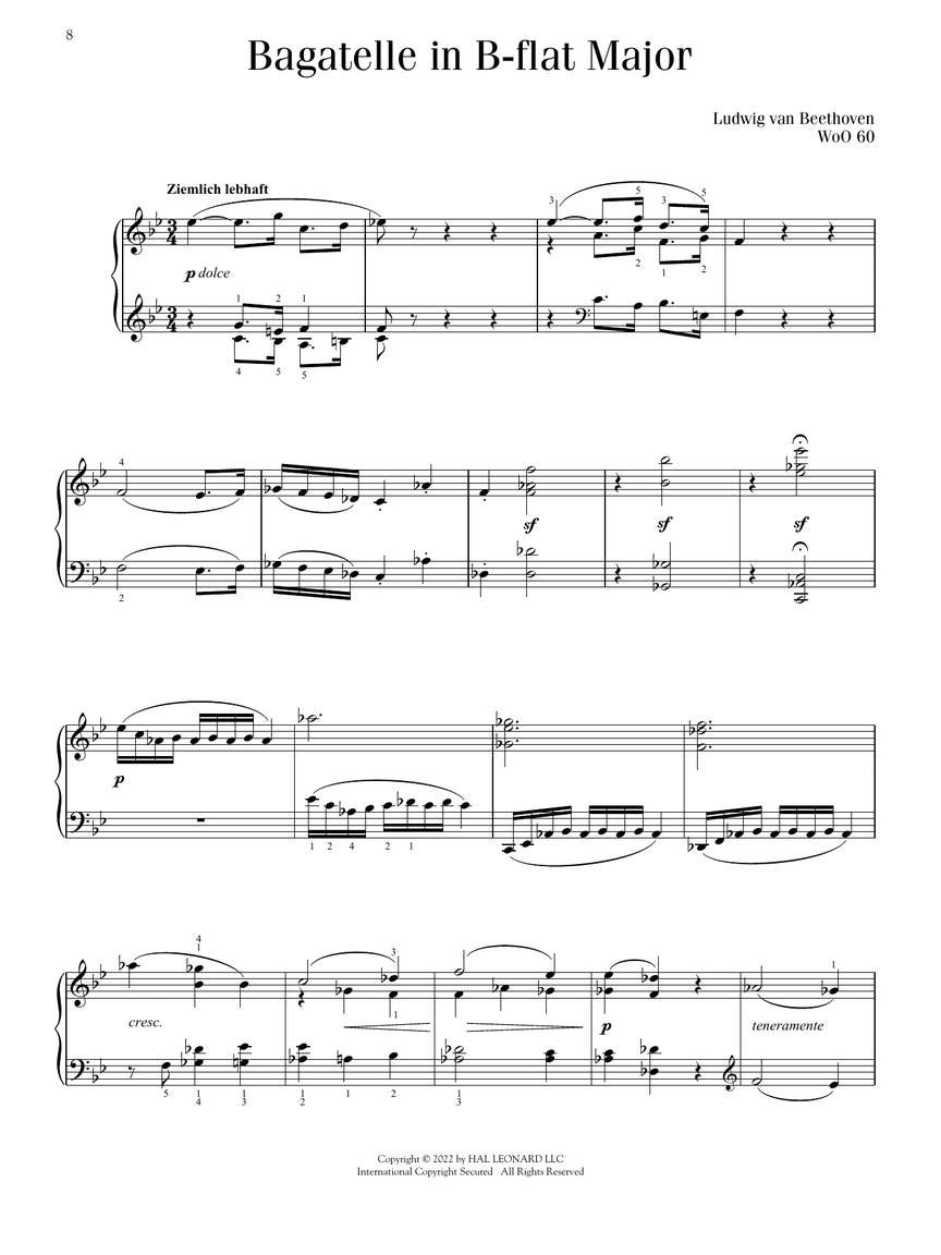 Intermediate Beethoven Favorites for Piano S