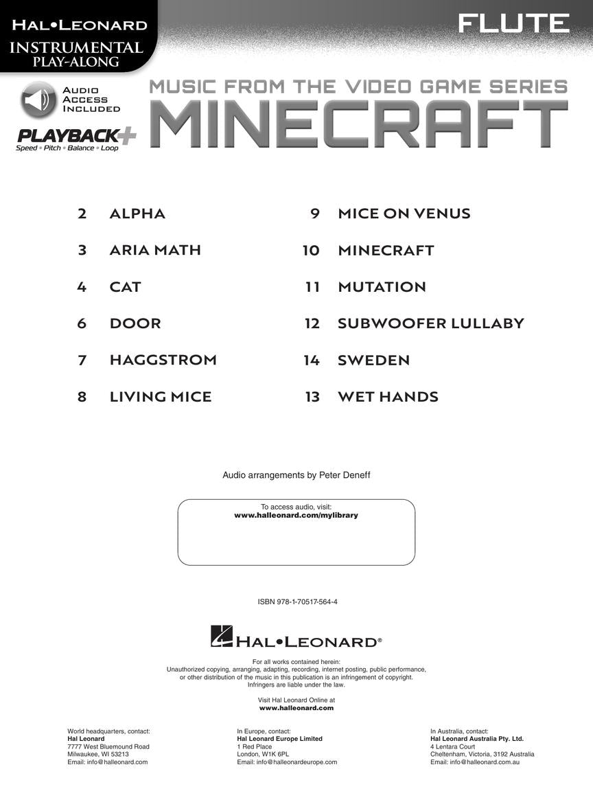 Minecraft Music From The Video Game Series - Flute Play Along Book/Ola