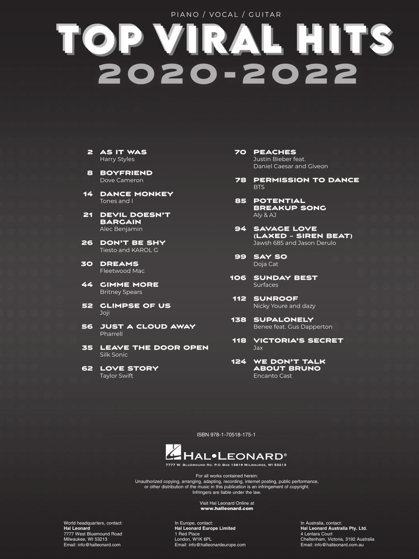 Top Viral Hits 2020-2022 PVG Songbook