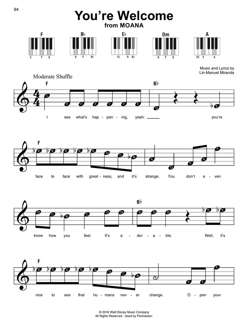 Disney Hits - Super Easy Piano Songbook