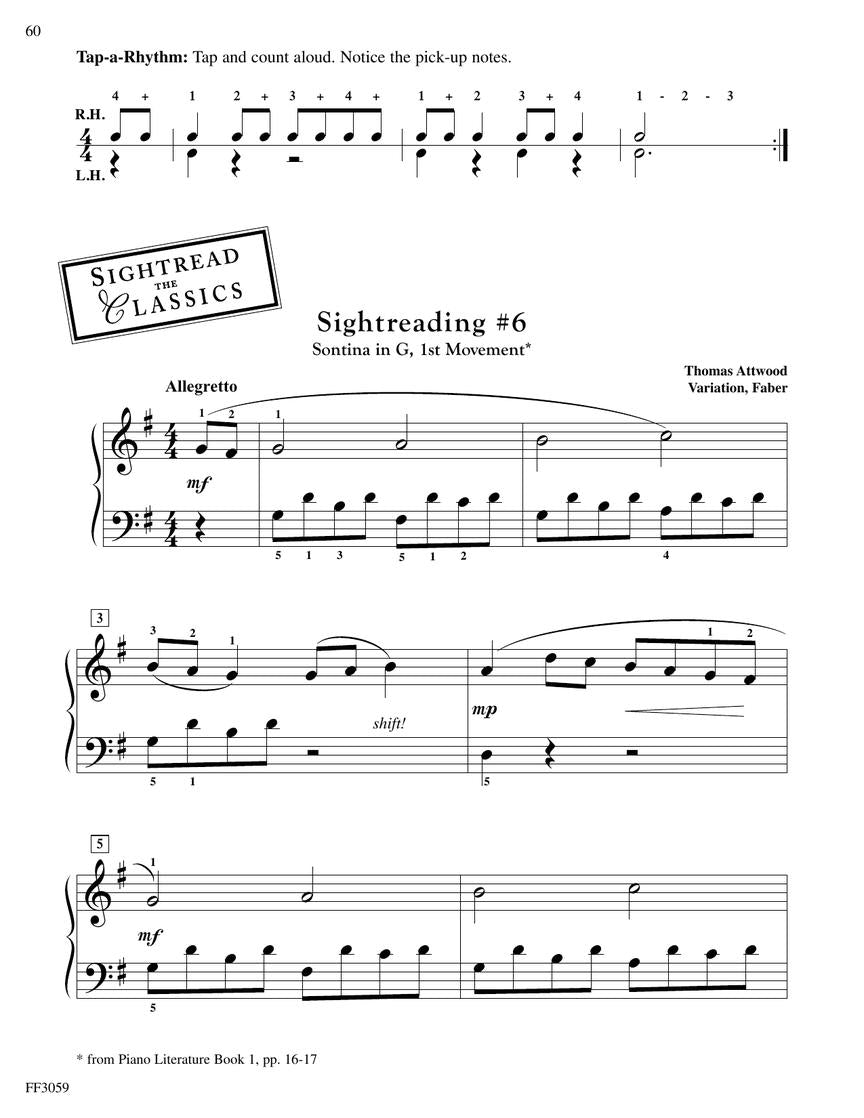 Faber - Late Elementary Piano Sight Reading Book