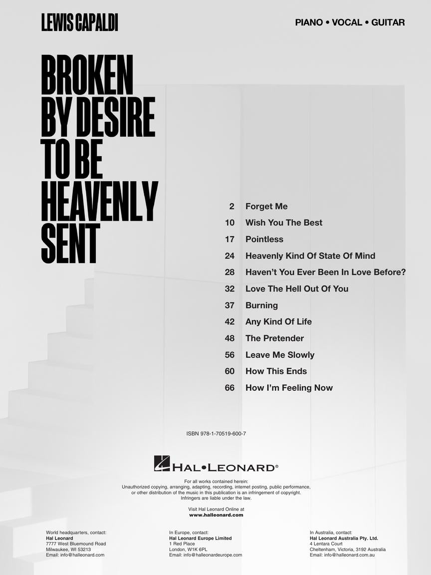 Lewis Capaldi - Broken by Desire to Be Heavenly Sent PVG Songbook