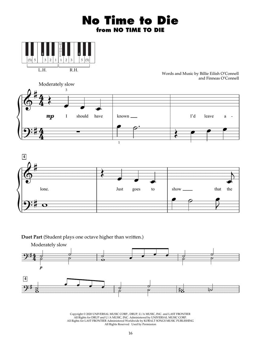 Hit Songs For Five Finger Piano - Easy Beginner Songbook