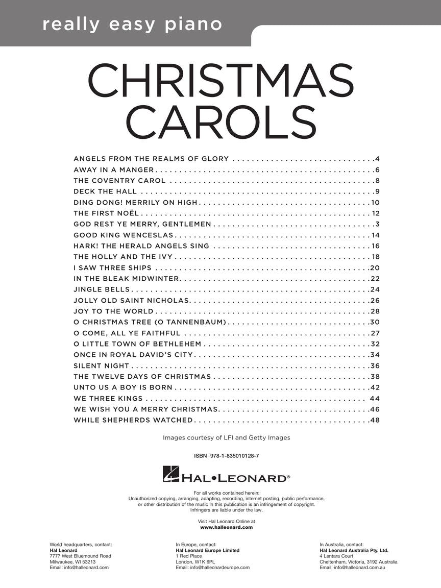 Christmas Carols - Really Easy Piano Songbook