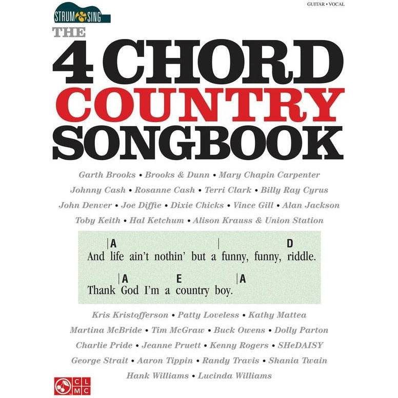 4 Chord Country Songbook - Strum & Sing Book