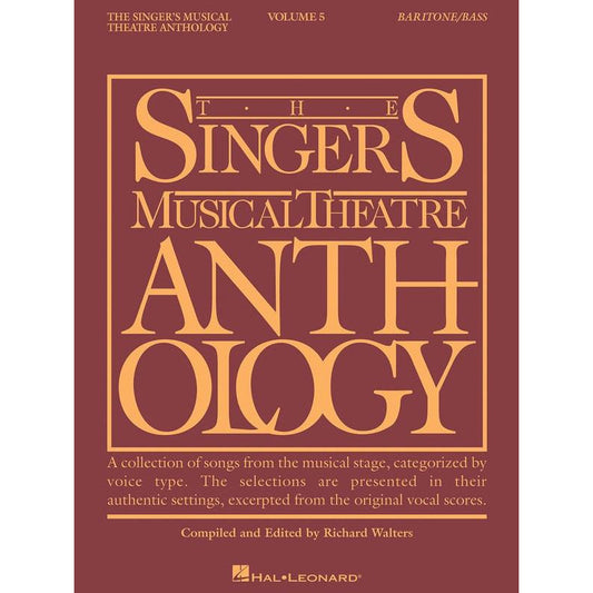 Singers Musical Theatre Anthology Volume 5 Baritone Bass Book