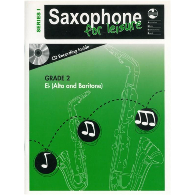 AMEB Saxophone For Leisure Alto/Baritone (Eb) Series 1 - Grade 2 Book & Cd