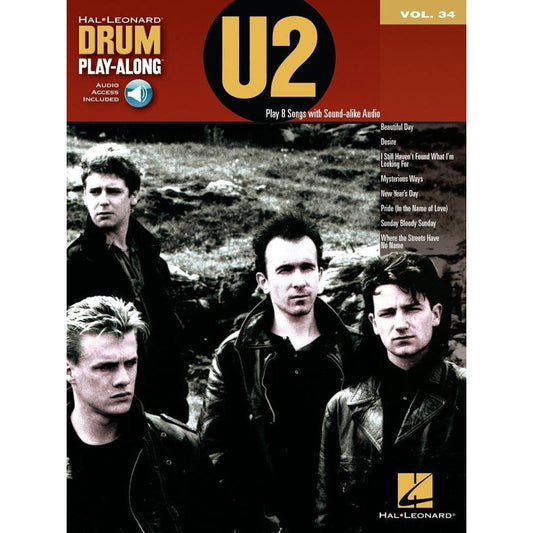 U2 Drum Playalong V34 Bk/Ola