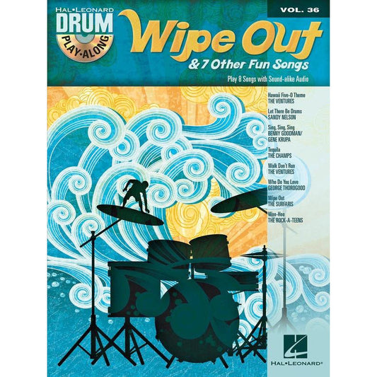 Wipe Out & 7 Other Fun Songs Drum Play Along V36