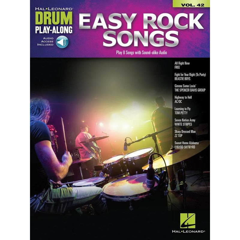 Easy Rock Songs Drum Playalong V42 Bk/Ola