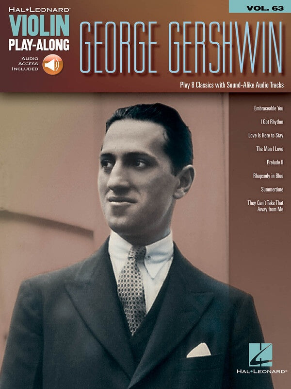 George Gershwin Violin Playalong V63 Bk/Ola