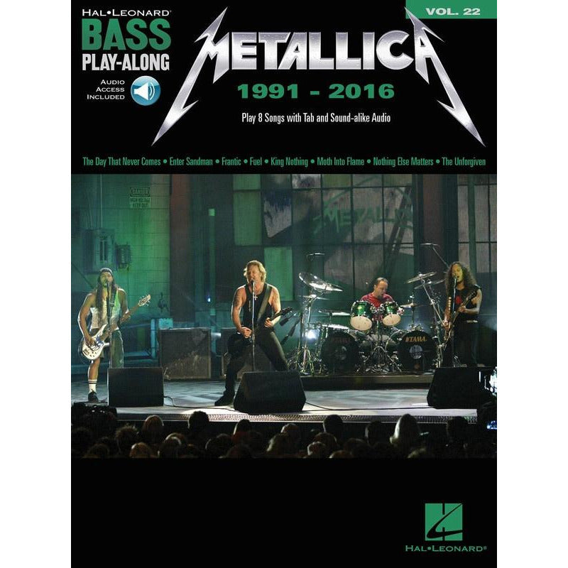 Metallica 1991-2016 Bass Playalong V22 Bk/Ola