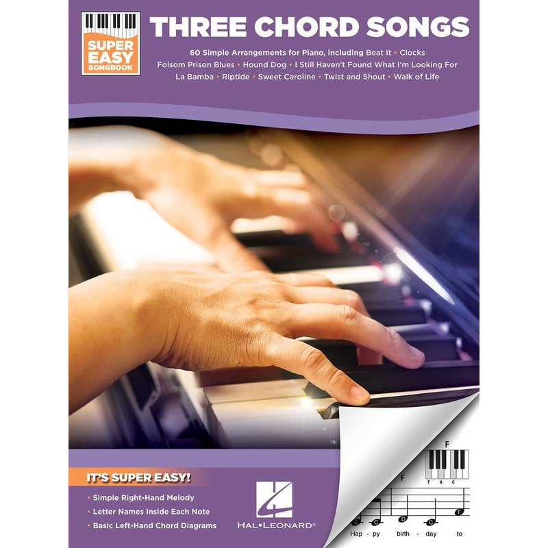 THREE CHORD SONGS SUPER EASY SONGBOOK - Music2u