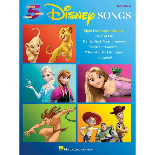 DISNEY SONGS 5 FINGER PIANO 2ND EDITION - Music2u