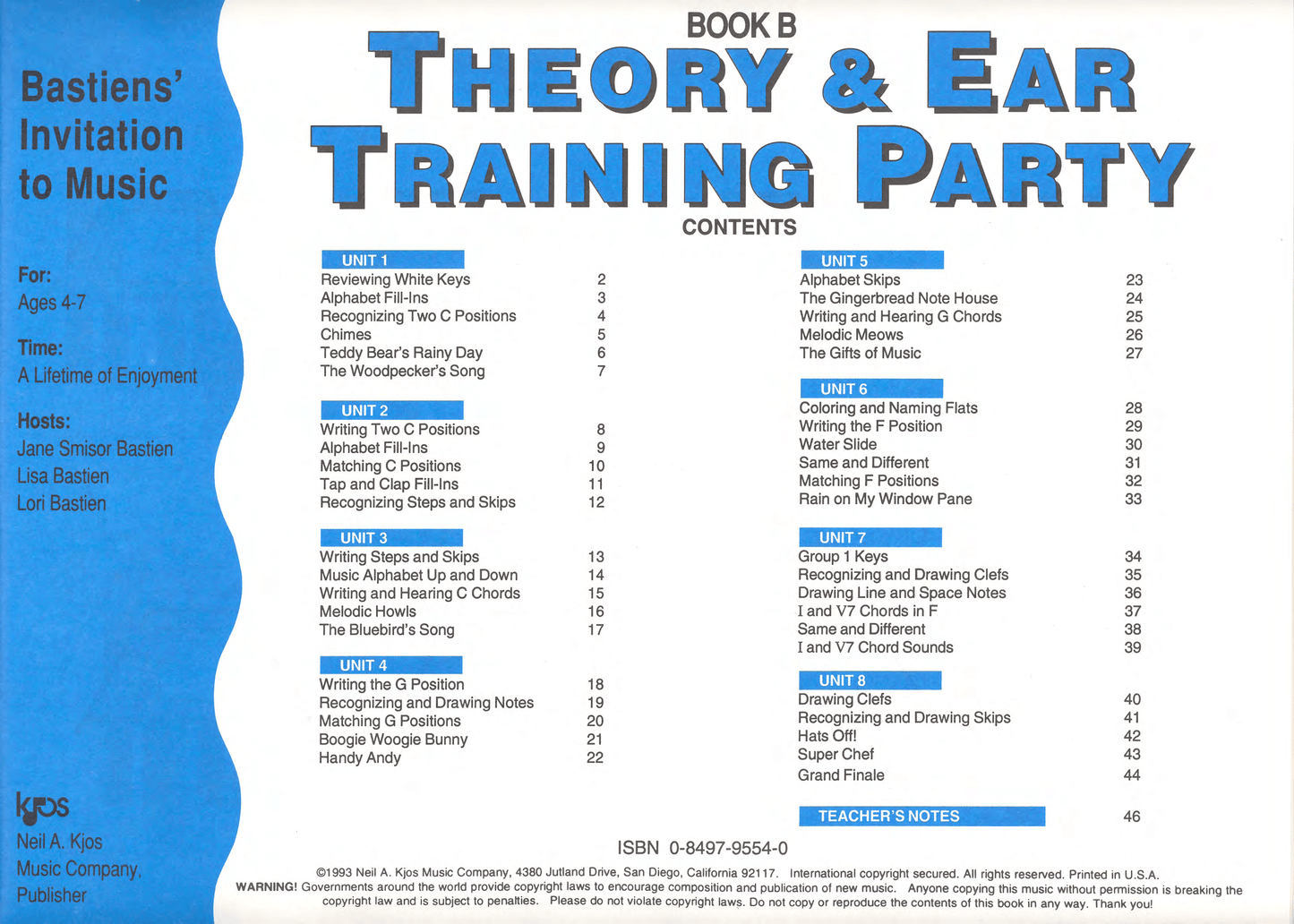 Bastien - Invitation To Music Theory And Ear Training B Book