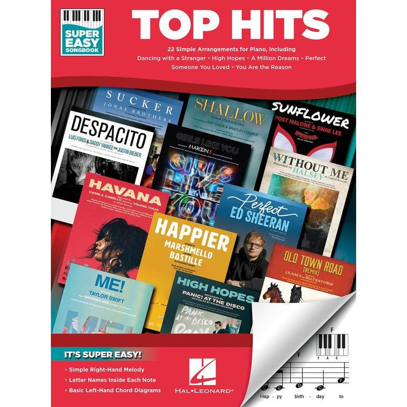 TOP HITS SUPER EASY SONGBOOK - Music2u