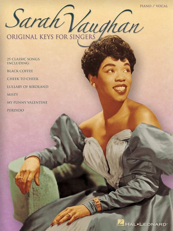 Sarah Vaughan Original Keys For Singers Book