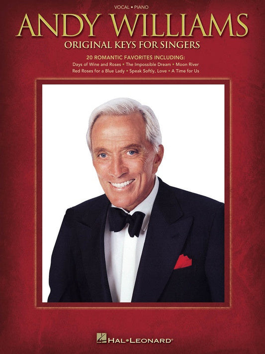 Andy Williams Original Keys For Singers Songbook