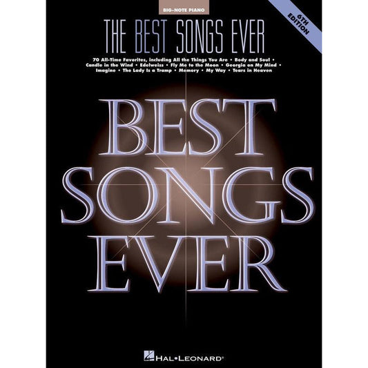 BEST SONGS EVER BIG NOTE PIANO 6TH ED - Music2u