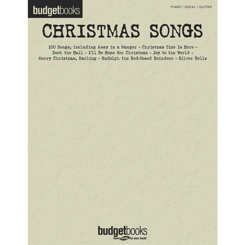 BUDGET BOOKS CHRISTMAS SONGS PVG - Music2u