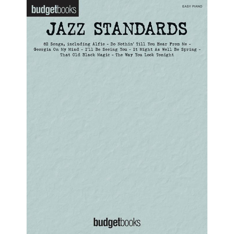BUDGET BOOKS JAZZ STANDARDS EASY PIANO - Music2u