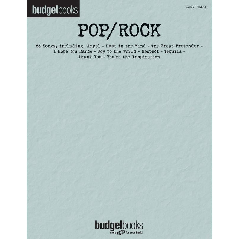 BUDGET BOOKS POP ROCK EASY PIANO - Music2u