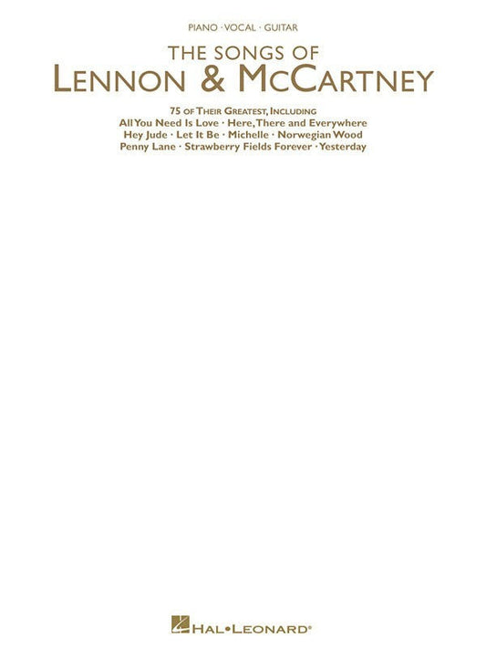 Songs Of Lennon & Mccartney PVG Songbook