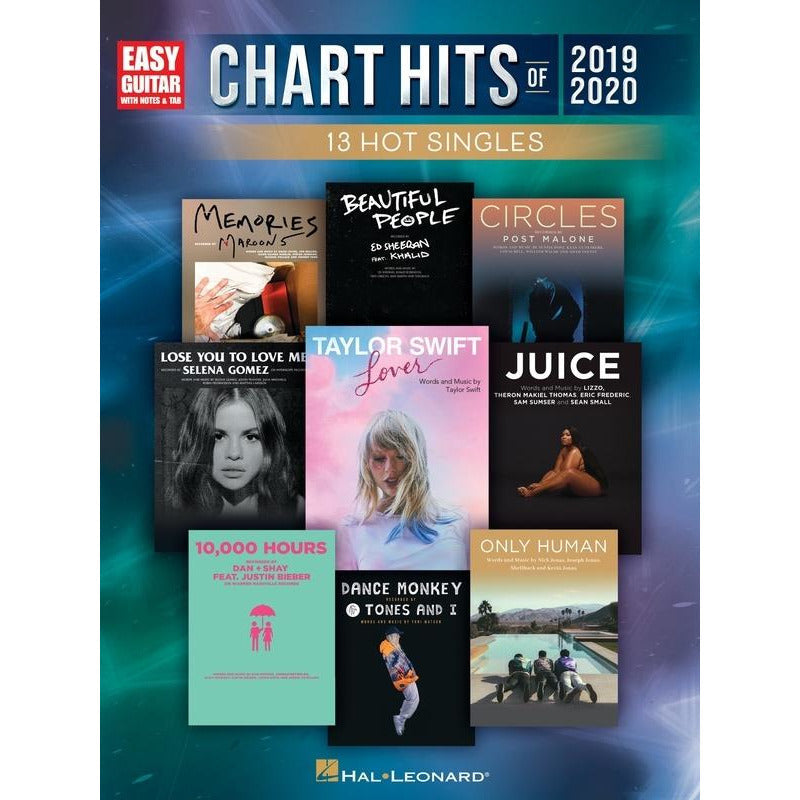 CHART HITS OF 2019-2020 EASY GUITAR NOTES & TAB - Music2u