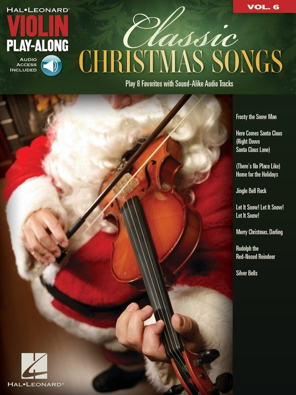 Classic Christmas Songs Violin Playalong V6 Bk/Ola