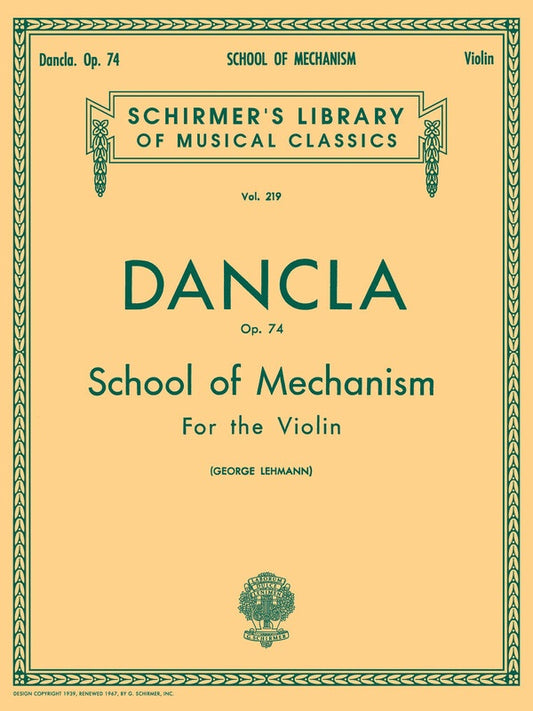 Dancla - School Of Mechanism Op 74 For Violin