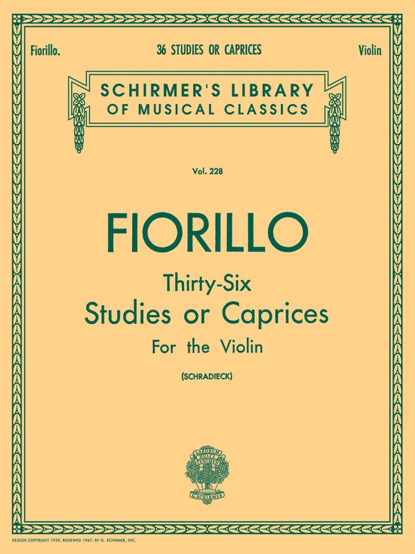 Fiorillo - 36 Studies Or Caprices For Violin