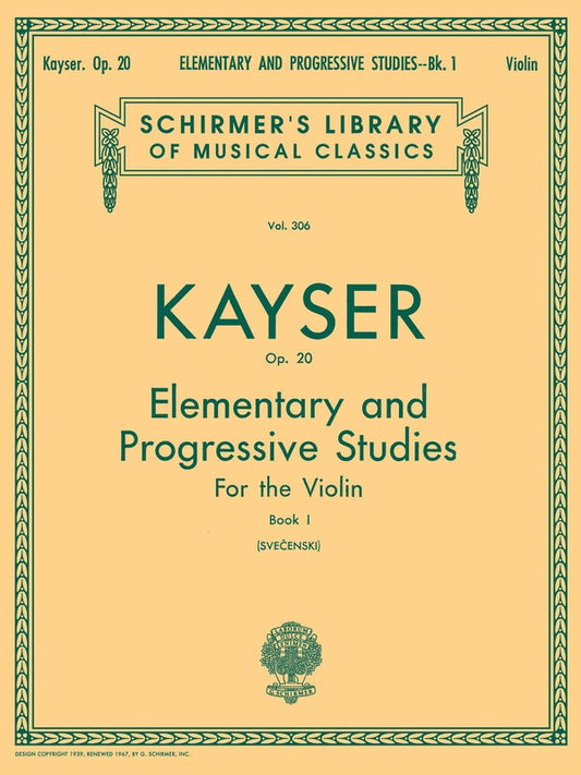 Kayser - 36 Elementary Prog Studies Op 20 Bk 1 Violin