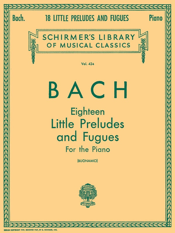 Bach - 18 Little Preludes And Fugues Piano