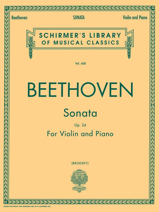 Beethoven - Sonata Op 24 For Violin/Piano