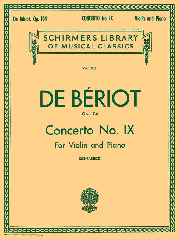 Beriot - Concerto No 9 A Minor Op 104 Violin/Piano