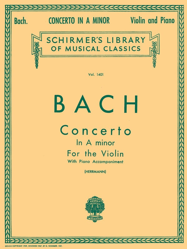 Bach - Concerto A Minor Violin/Piano