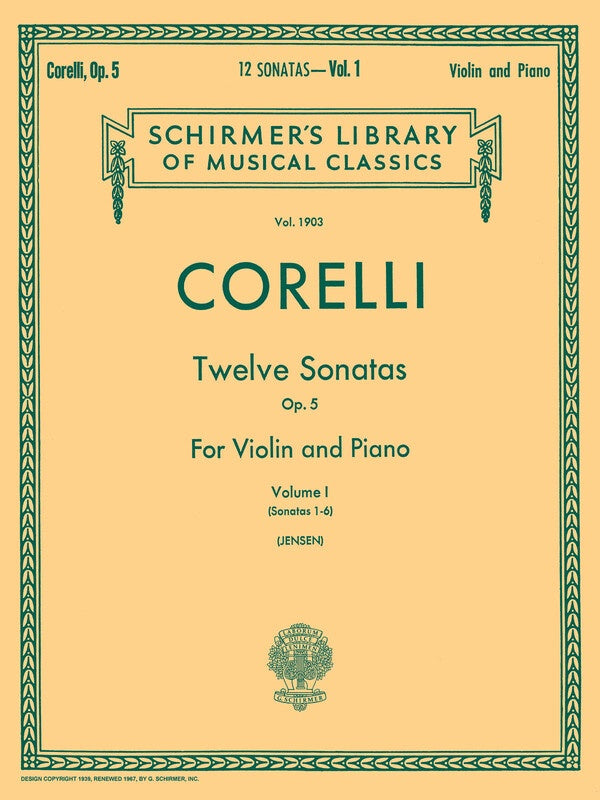 Corelli - 12 Sonatas Op 5 Vol 1 Violin/Piano