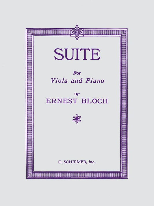 Bloch - Suite For Viola/Piano