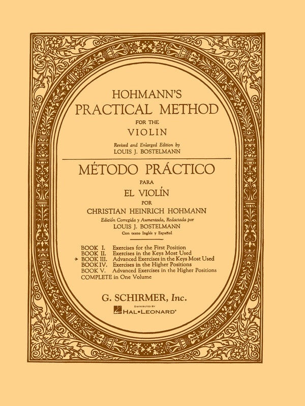 Hohmann - Practical Method For Violin Bk 3