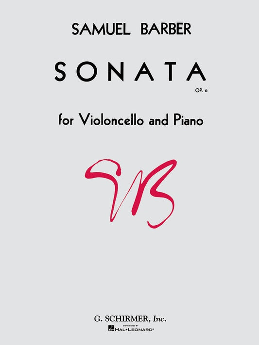 Barber - Sonata Op 6 For Cello/Piano