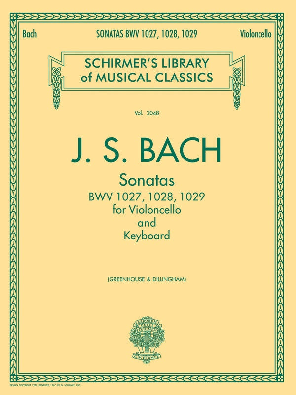 Bach - Sonatas Bwv 1027-1028-1029 Cello/Piano