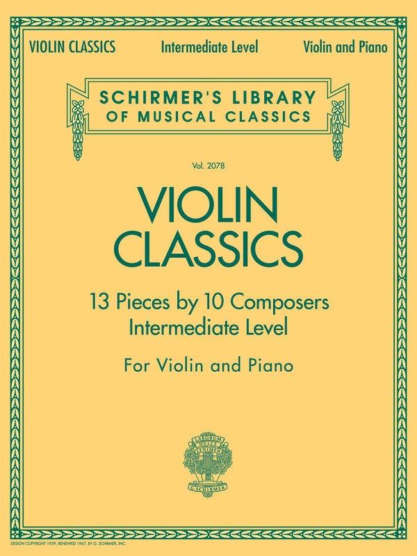 Violin Classics Intermediate Level Violin/Piano