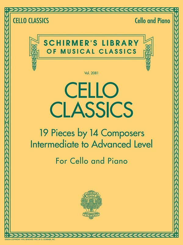 Cello Classics Intermediate To Advanced Level