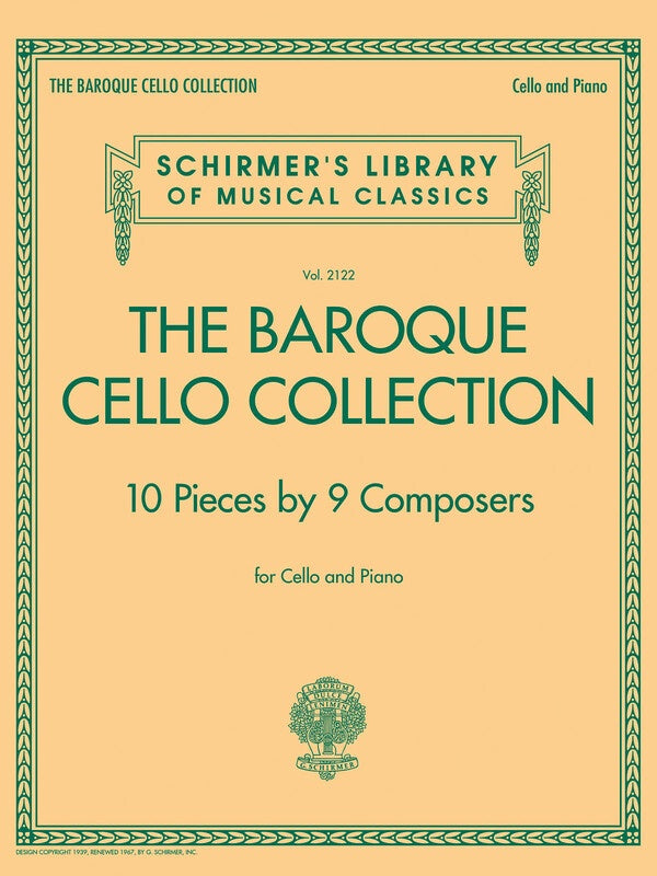 Baroque Cello Collection Cello/Piano