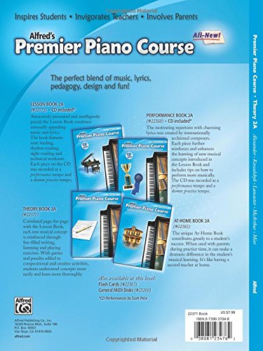 Alfreds Premier Piano Course Theory Level 2A Book & Keyboard