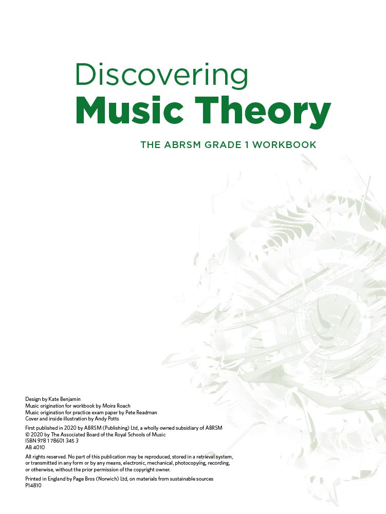 Discovering Music Theory ABRSM Grade 1 Workbook