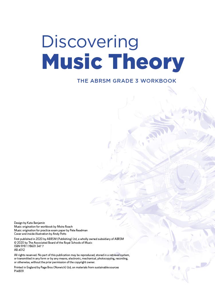 Discovering Music Theory Grade 3 Workbook