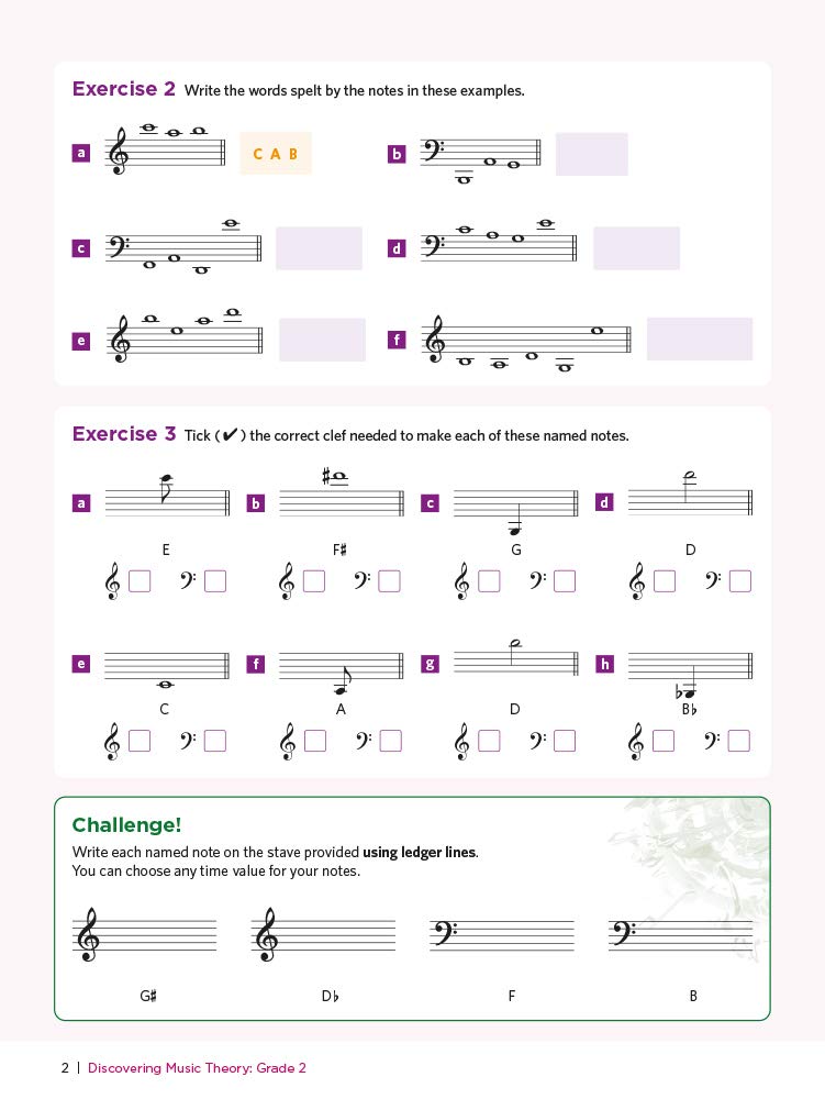 Discovering Music Theory Grade 2 Workbook