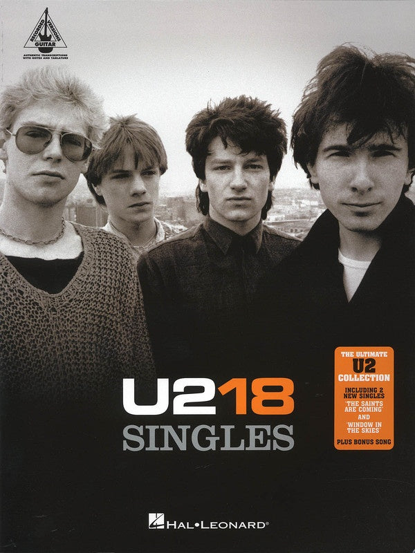 U2 - 18 Singles Guitar Tab Book